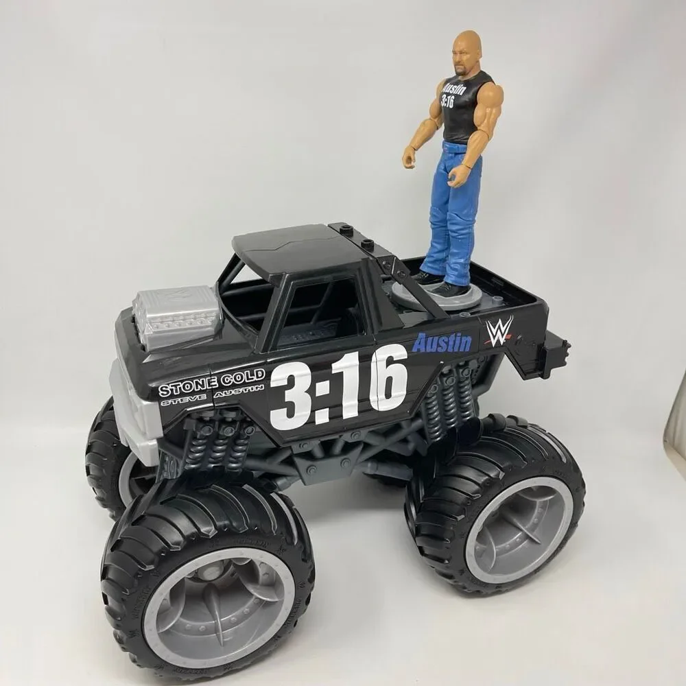 WWE Wrekkin Stone Cold Black 3:16 Monster Truck with Stone Cold Steve Austin